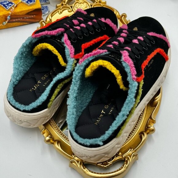 🆕 KURT GEIGER LONDON 🧿 NWOT Kensington Cupsole Mule Sneaker, Black Multi - 38 - Picture 5 of 13